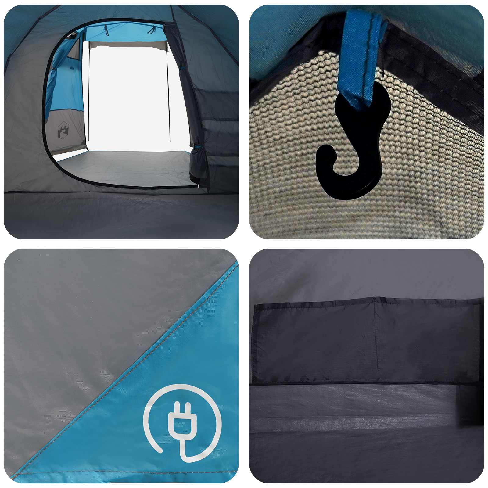 vidaXL Tunnel Tent 390 x 215 x 152 cm Blue