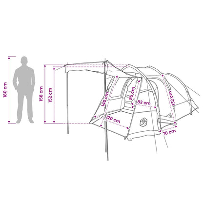 vidaXL Tunnel Tent 390 x 215 x 152 cm Blue