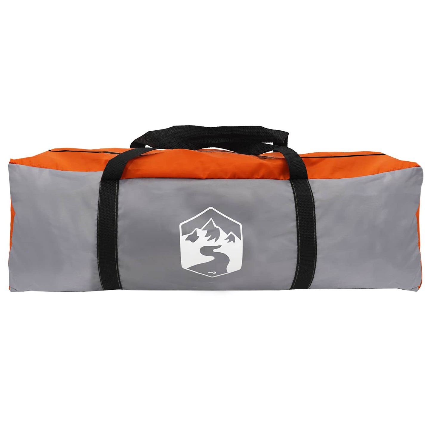 vidaXL Tunnel Tent Grey and Orange 390 x 215 x 152 cm