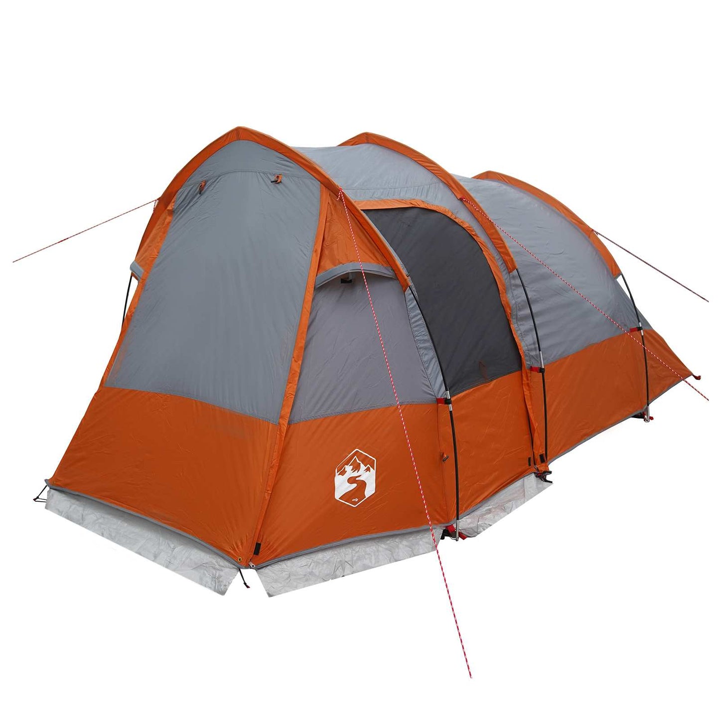 vidaXL Tunnel Tent Grey and Orange 390 x 215 x 152 cm