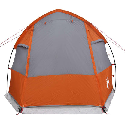 vidaXL Tunnel Tent Grey and Orange 390 x 215 x 152 cm