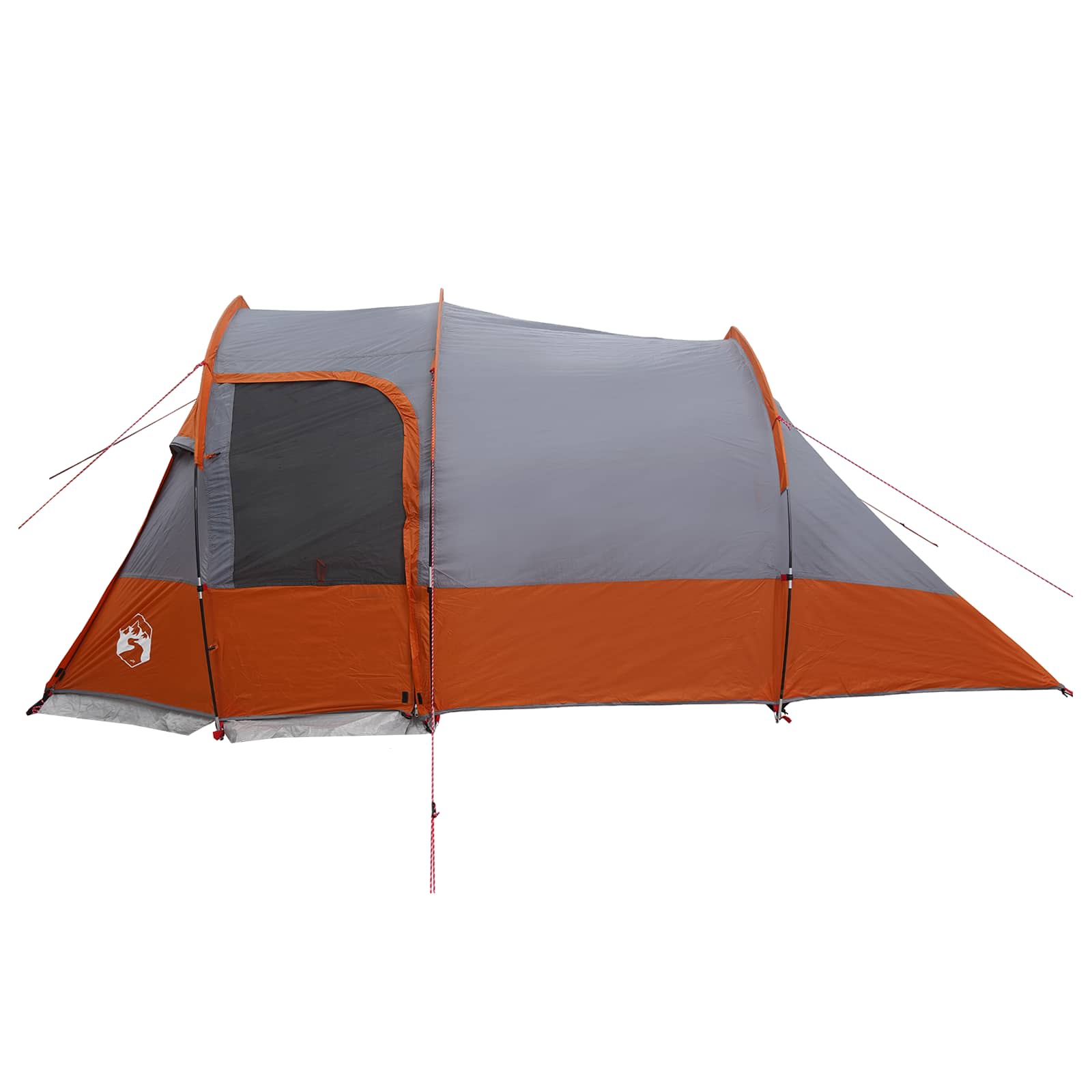 vidaXL Tunnel Tent Grey and Orange 390 x 215 x 152 cm