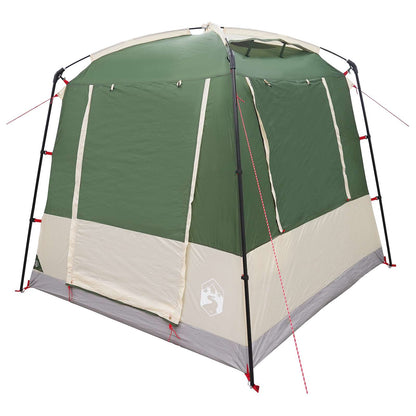 vidaXL Party Tent 4-Person Green 185T Polyester with PU Coating