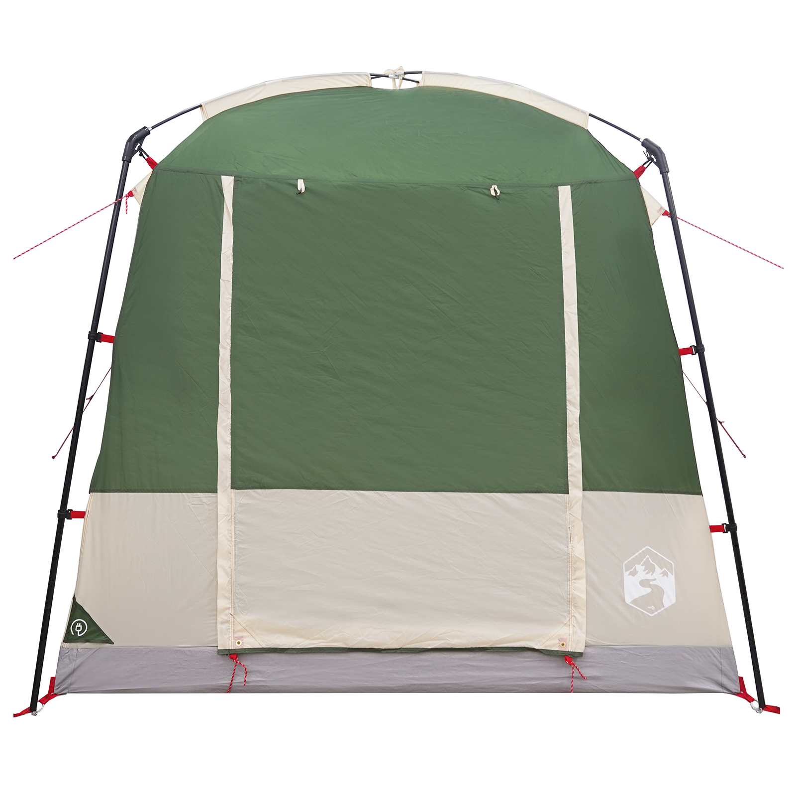 vidaXL Party Tent 4-Person Green 185T Polyester with PU Coating