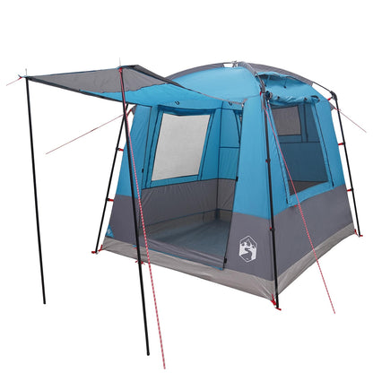 vidaXL Party Tent 4-Person Blue 185T Polyester with PU Coating