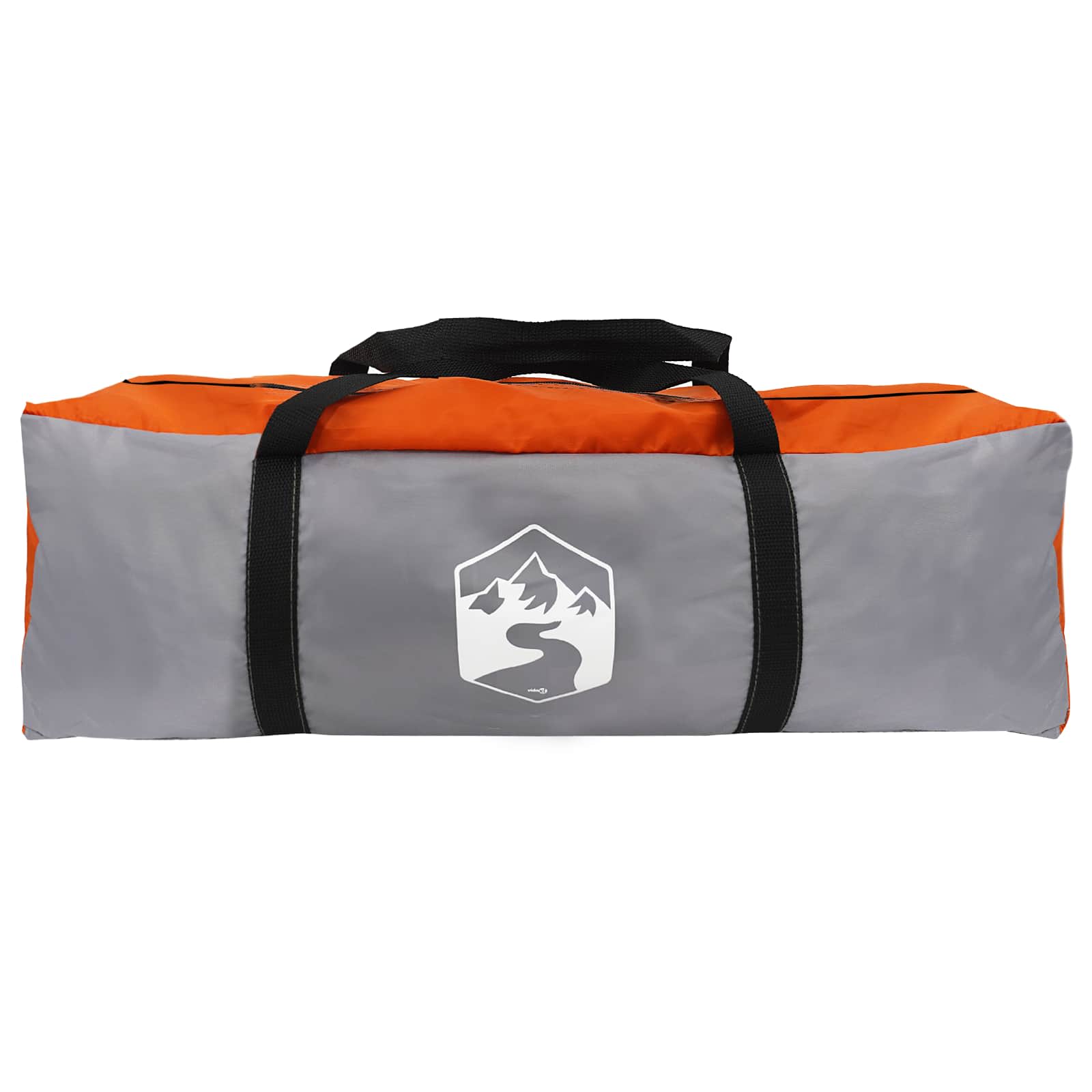 vidaXL Party Tent 4-Person Grey and Orange