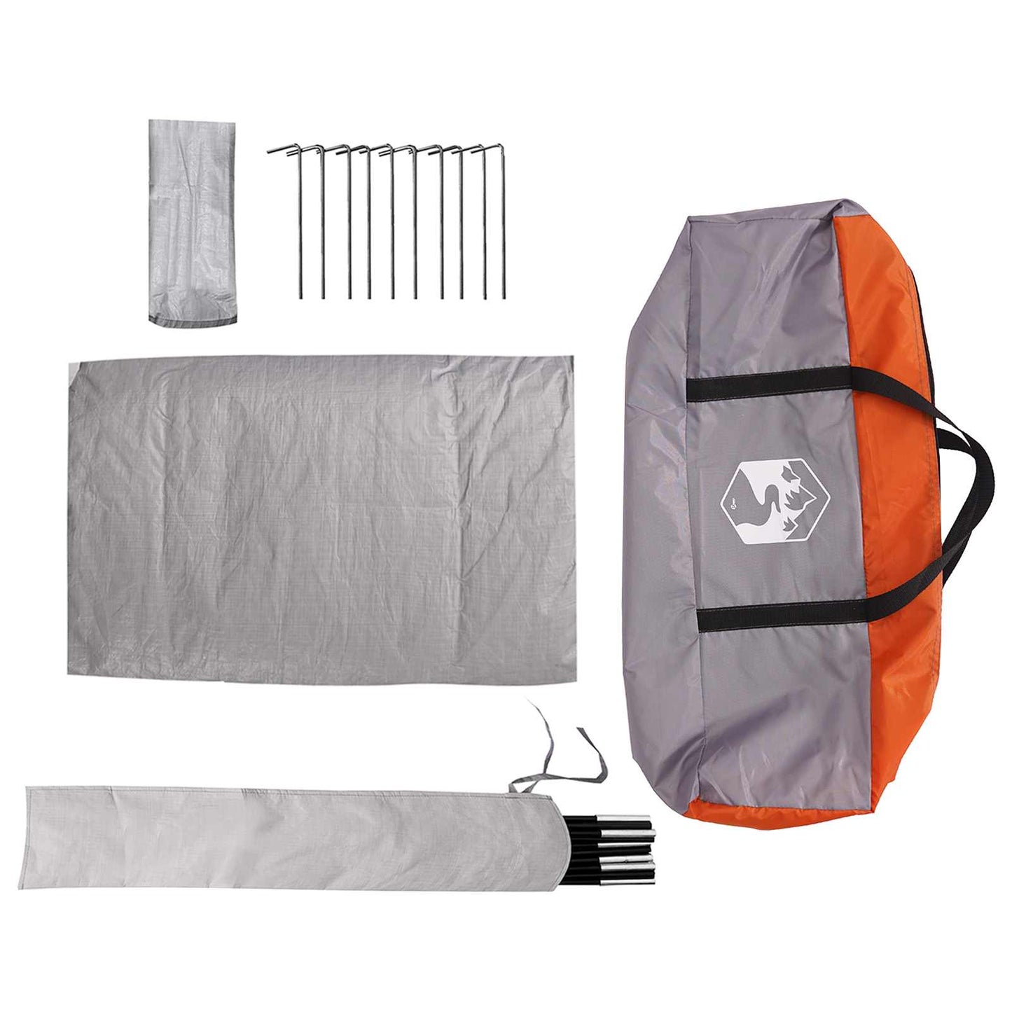 vidaXL Party Tent 4-Person Grey and Orange