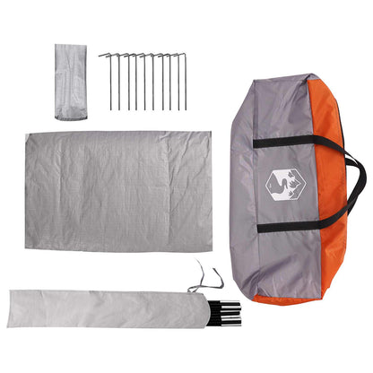 vidaXL Party Tent 4-Person Grey and Orange