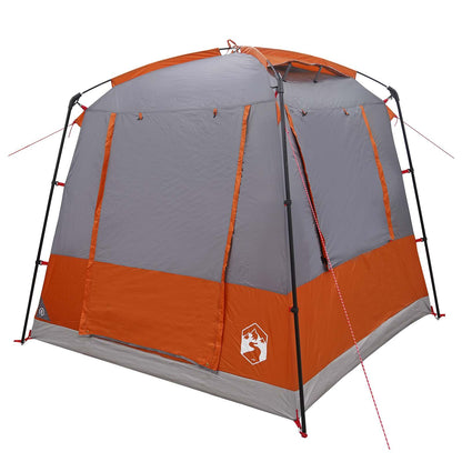 vidaXL Party Tent 4-Person Grey and Orange