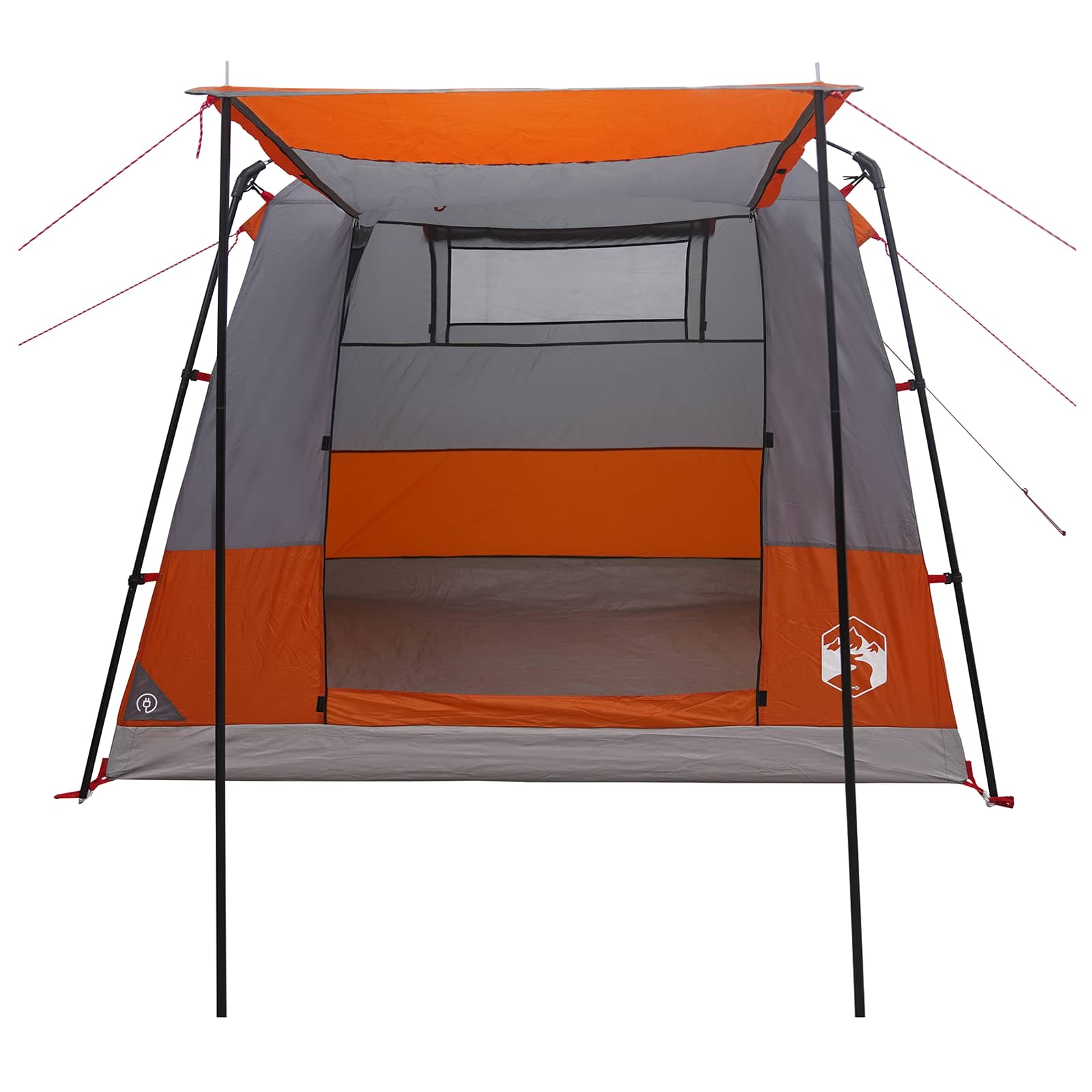 vidaXL Party Tent 4-Person Grey and Orange
