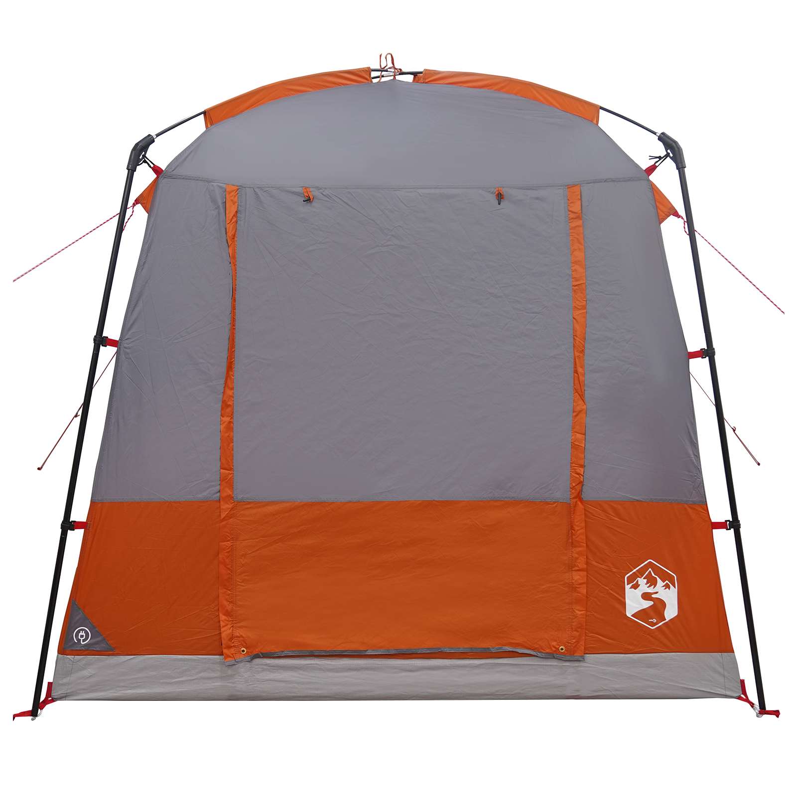 vidaXL Party Tent 4-Person Grey and Orange