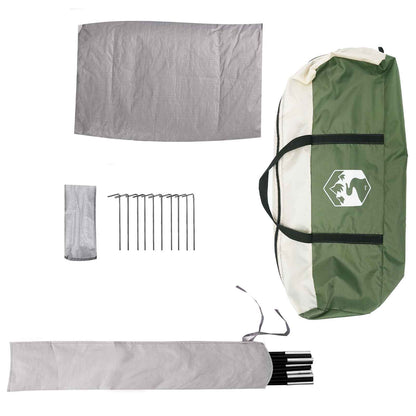 vidaXL Party Tent 10-Person Green 185T Polyester with PU Coating