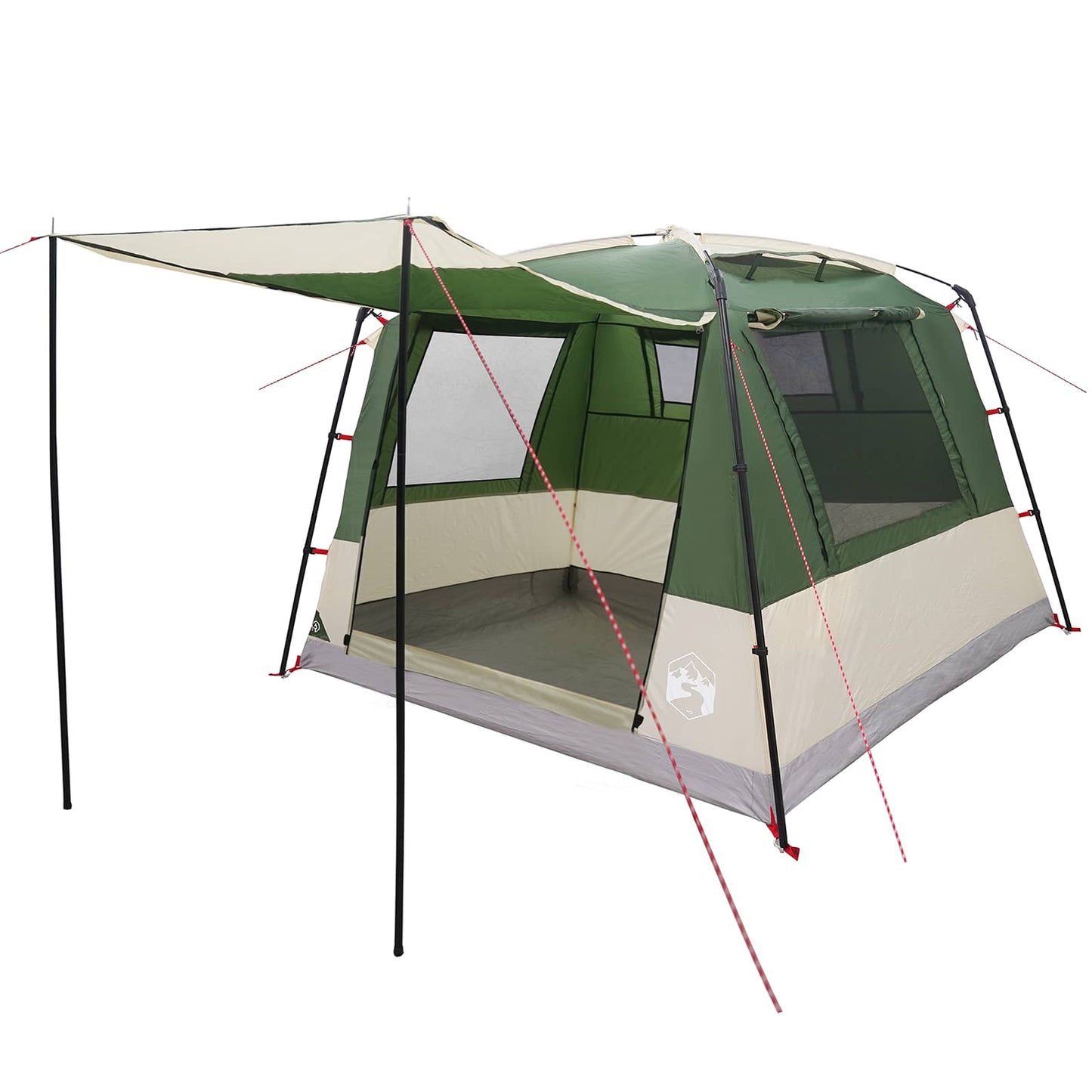 vidaXL Party Tent 10-Person Green 185T Polyester with PU Coating