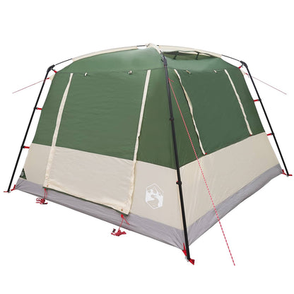 vidaXL Party Tent 10-Person Green 185T Polyester with PU Coating