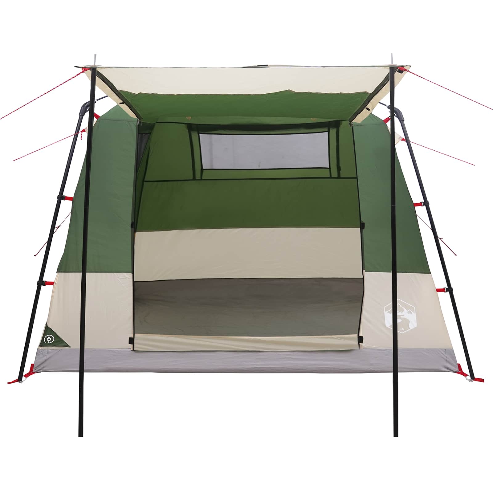 vidaXL Party Tent 10-Person Green 185T Polyester with PU Coating