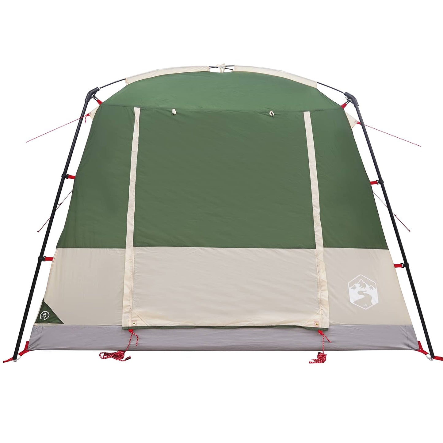 vidaXL Party Tent 10-Person Green 185T Polyester with PU Coating