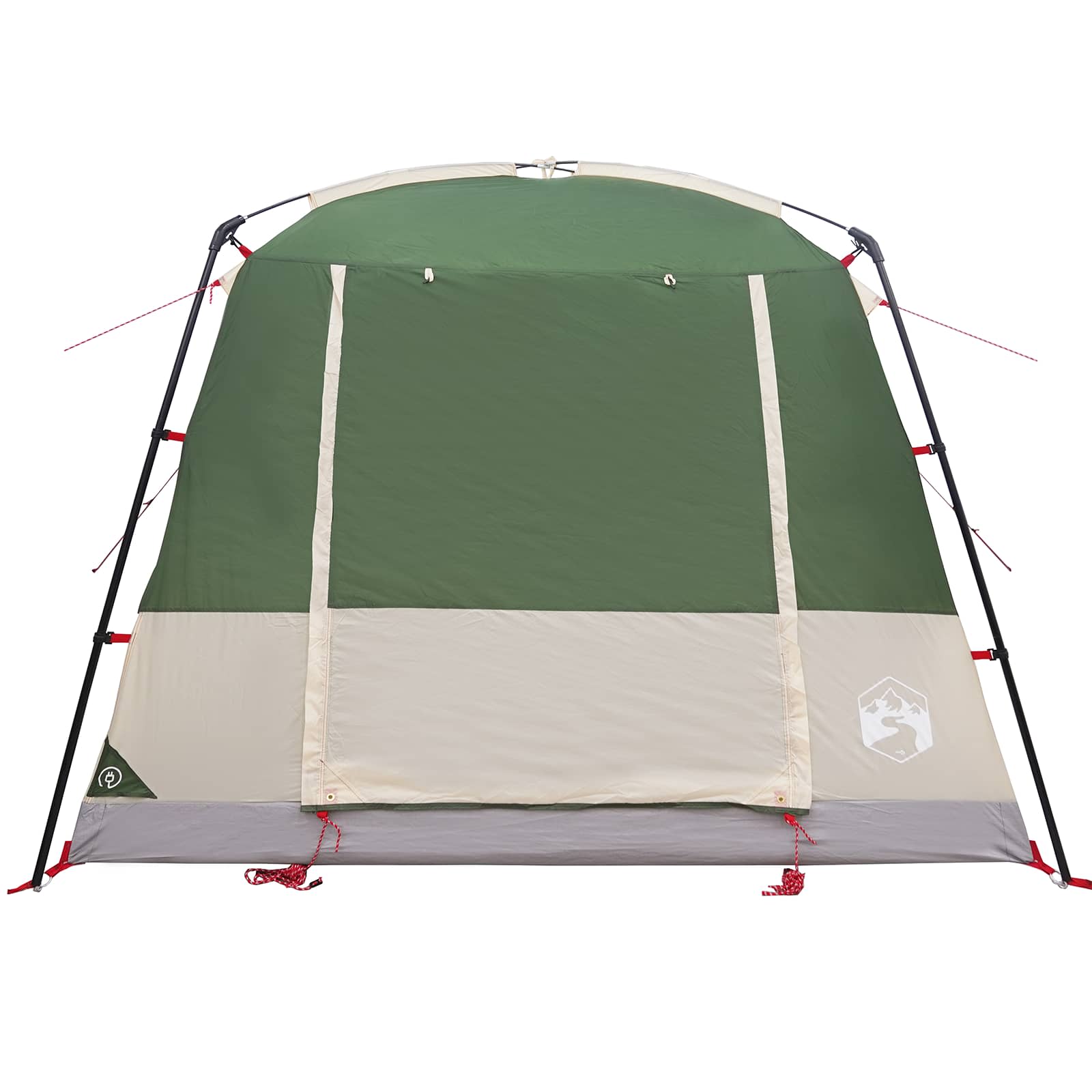 vidaXL Party Tent 10-Person Green 185T Polyester with PU Coating
