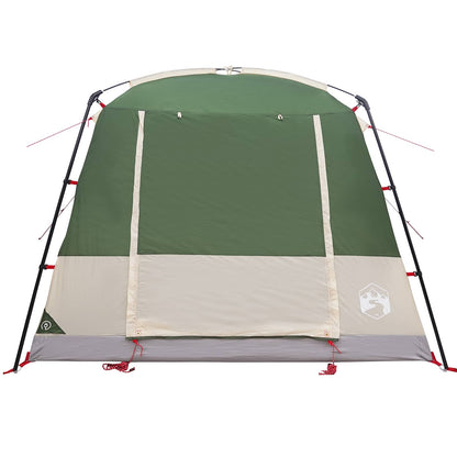 vidaXL Party Tent 10-Person Green 185T Polyester with PU Coating