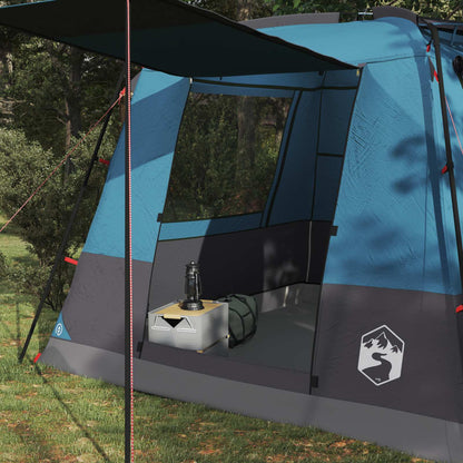 vidaXL Party Tent 10-Person Blue 185T Polyester with PU Coating