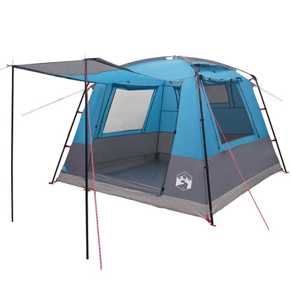 vidaXL Party Tent 10-Person Blue 185T Polyester with PU Coating