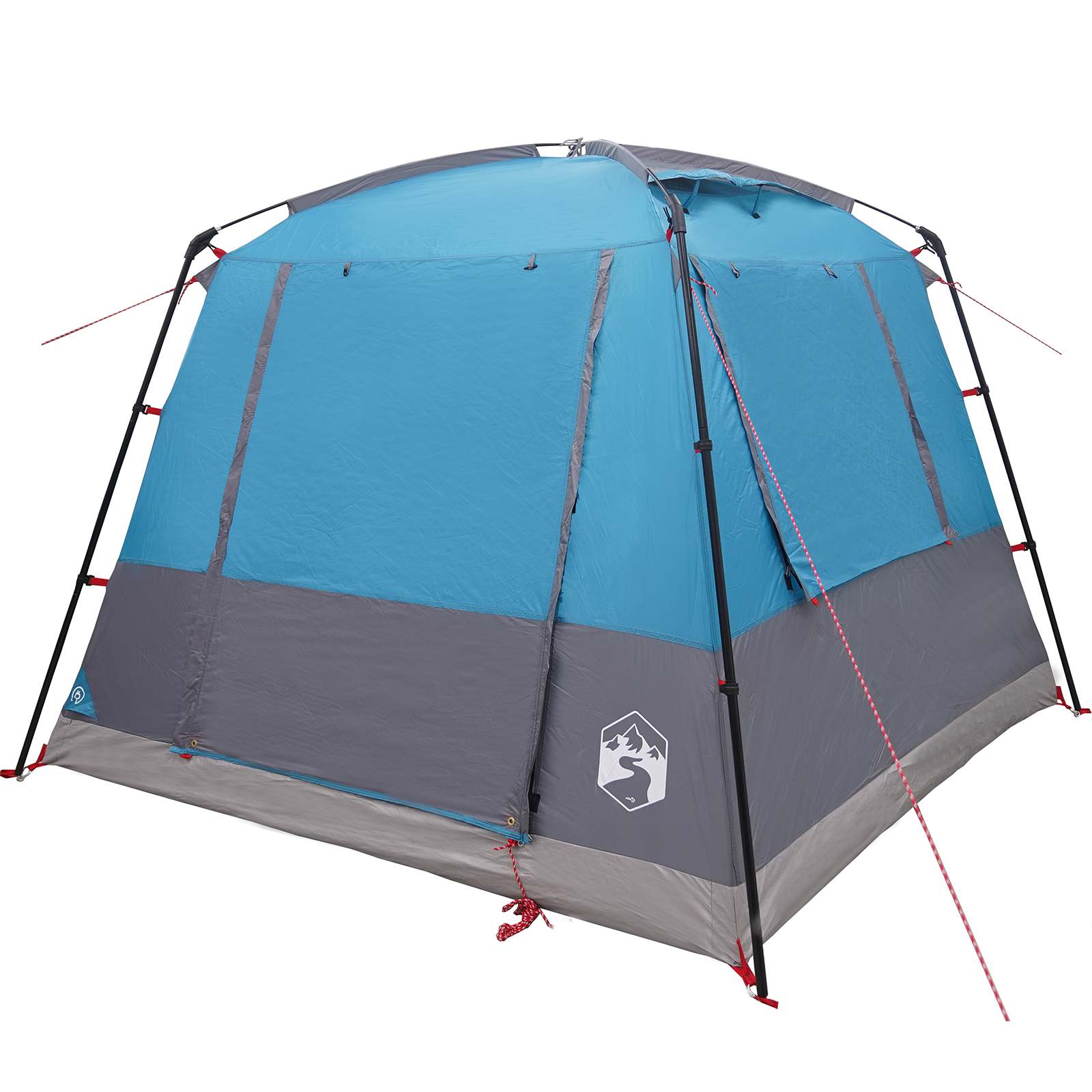 vidaXL Party Tent 10-Person Blue 185T Polyester with PU Coating