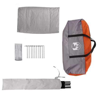 vidaXL Party Tent 10-Person Grey and Orange