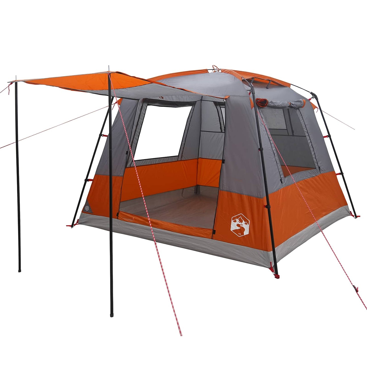 vidaXL Party Tent 10-Person Grey and Orange