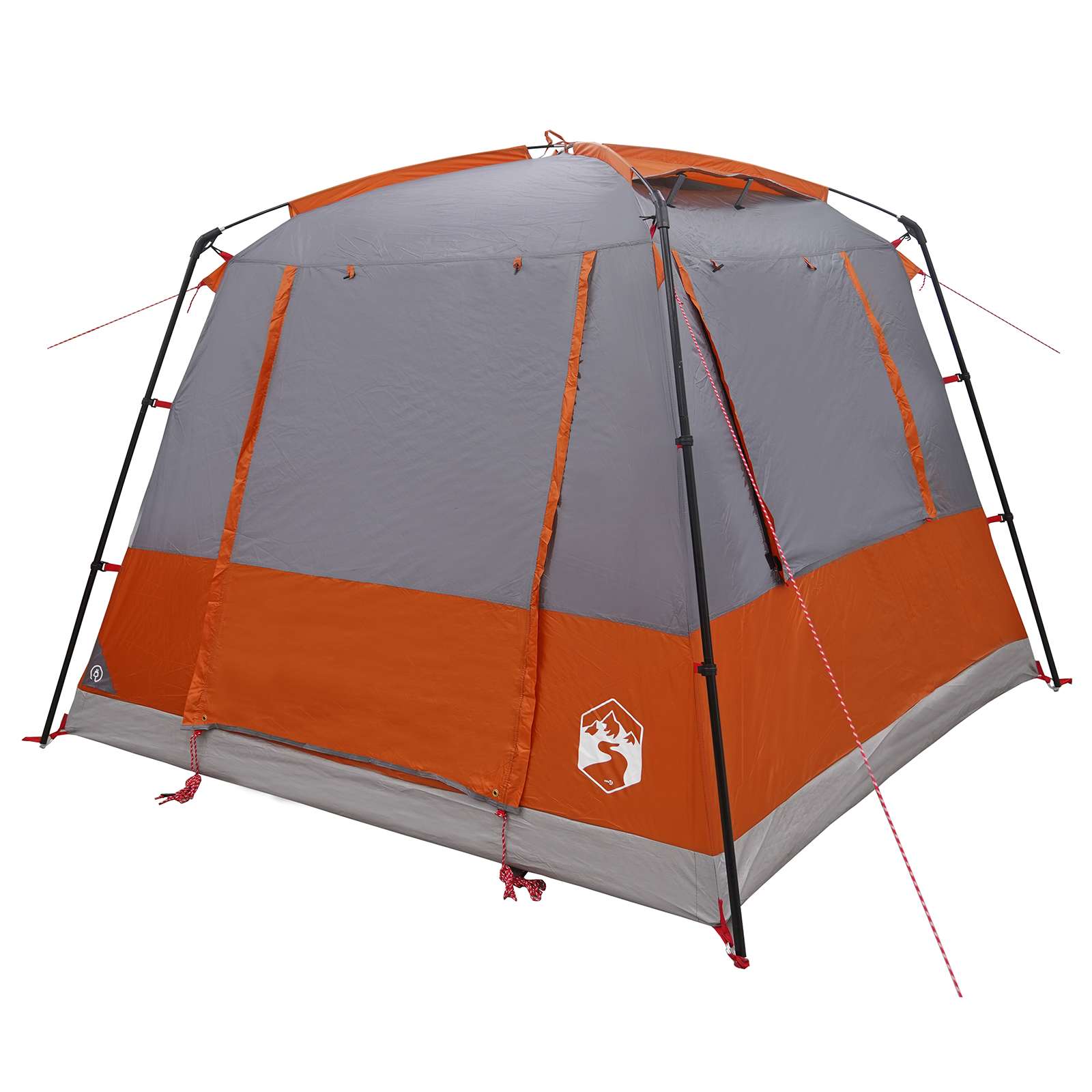 vidaXL Party Tent 10-Person Grey and Orange