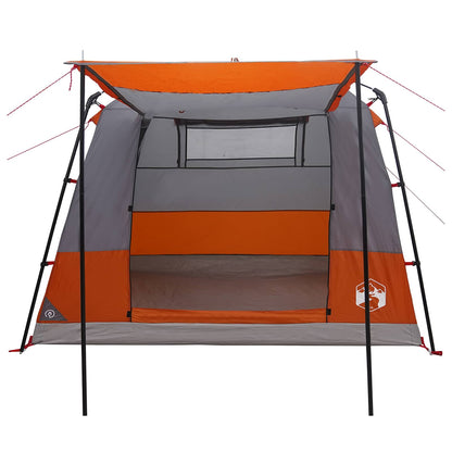 vidaXL Party Tent 10-Person Grey and Orange