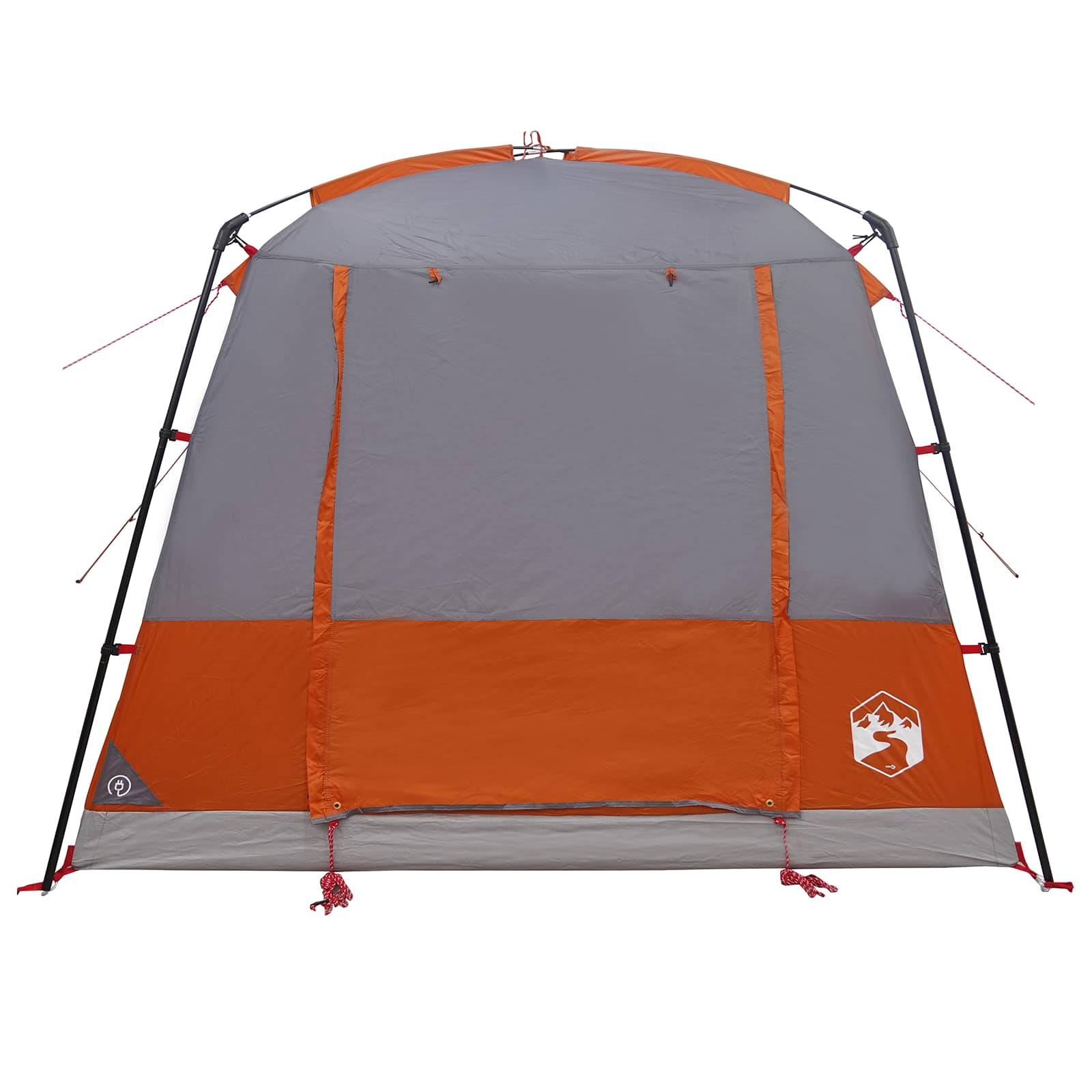 vidaXL Party Tent 10-Person Grey and Orange