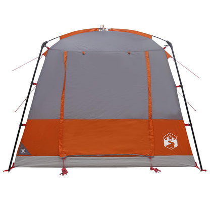 vidaXL Party Tent 10-Person Grey and Orange