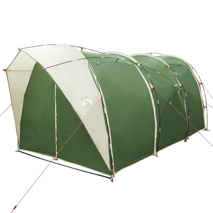 vidaXL Tunnel Tent 4-Person Green 185T Polyester with PU Coating - 382 x 262 x 214 cm