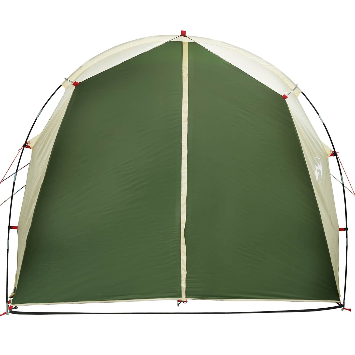 vidaXL Tunnel Tent 4-Person Green 185T Polyester with PU Coating - 382 x 262 x 214 cm
