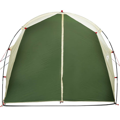vidaXL Tunnel Tent 4-Person Green 185T Polyester with PU Coating - 382 x 262 x 214 cm