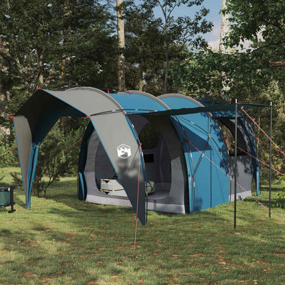vidaXL Tunnel Tent 4-Person Blue 185T Polyester with PU Coating - 382 x 262 x 214 cm