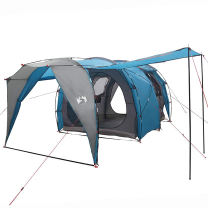 vidaXL Tunnel Tent 4-Person Blue 185T Polyester with PU Coating - 382 x 262 x 214 cm
