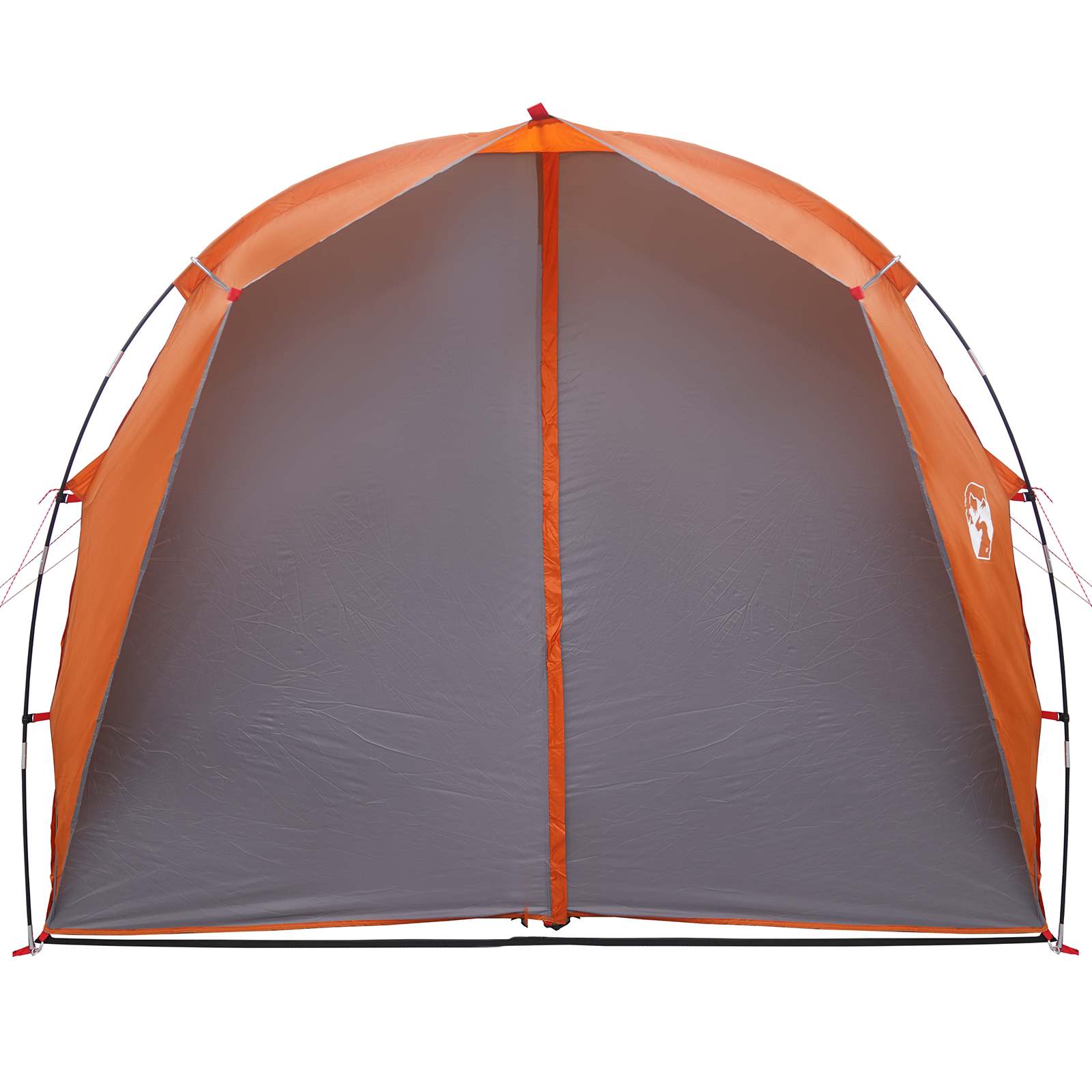 vidaXL Tunnel Tent 4-Person Grey and Orange - 382 x 262 x 214 cm