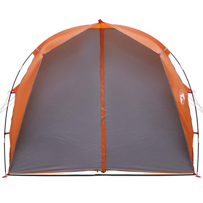 vidaXL Tunnel Tent 4-Person Grey and Orange - 382 x 262 x 214 cm