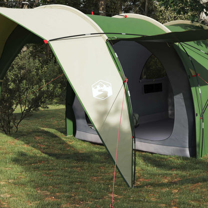 vidaXL Tunnel Tent 6-Person Green 185T Polyester with PU Coating - 562 x 265 x 216 cm