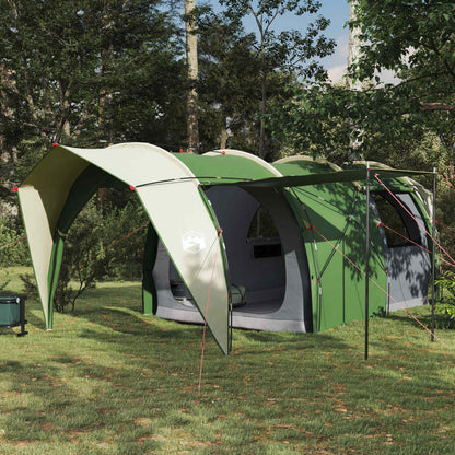 vidaXL Tunnel Tent 6-Person Green 185T Polyester with PU Coating - 562 x 265 x 216 cm