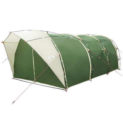vidaXL Tunnel Tent 6-Person Green 185T Polyester with PU Coating - 562 x 265 x 216 cm