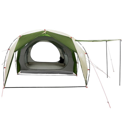 vidaXL Tunnel Tent 6-Person Green 185T Polyester with PU Coating - 562 x 265 x 216 cm