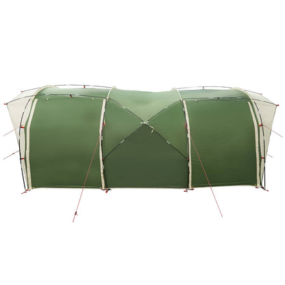 vidaXL Tunnel Tent 6-Person Green 185T Polyester with PU Coating - 562 x 265 x 216 cm