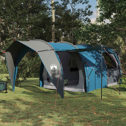 vidaXL Tunnel Tent 6-Person Blue 185T Polyester with PU Coating - 562 x 265 x 216 cm