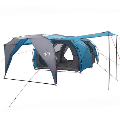 vidaXL Tunnel Tent 6-Person Blue 185T Polyester with PU Coating - 562 x 265 x 216 cm