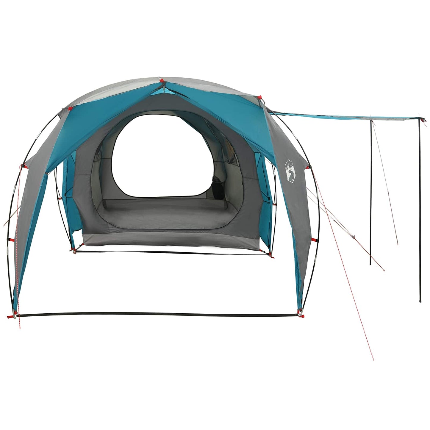 vidaXL Tunnel Tent 6-Person Blue 185T Polyester with PU Coating - 562 x 265 x 216 cm