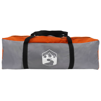vidaXL Tunnel Tent 6-Person Grey and Orange - 562 x 265 x 216 cm