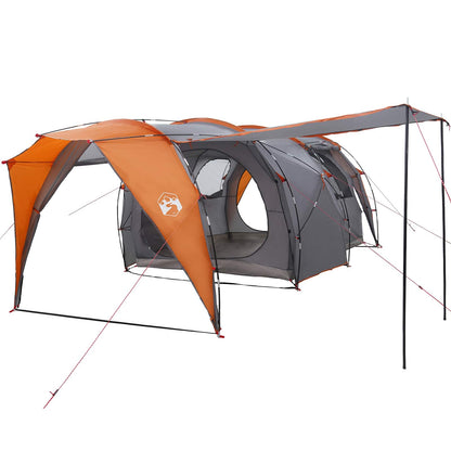 vidaXL Tunnel Tent 6-Person Grey and Orange - 562 x 265 x 216 cm
