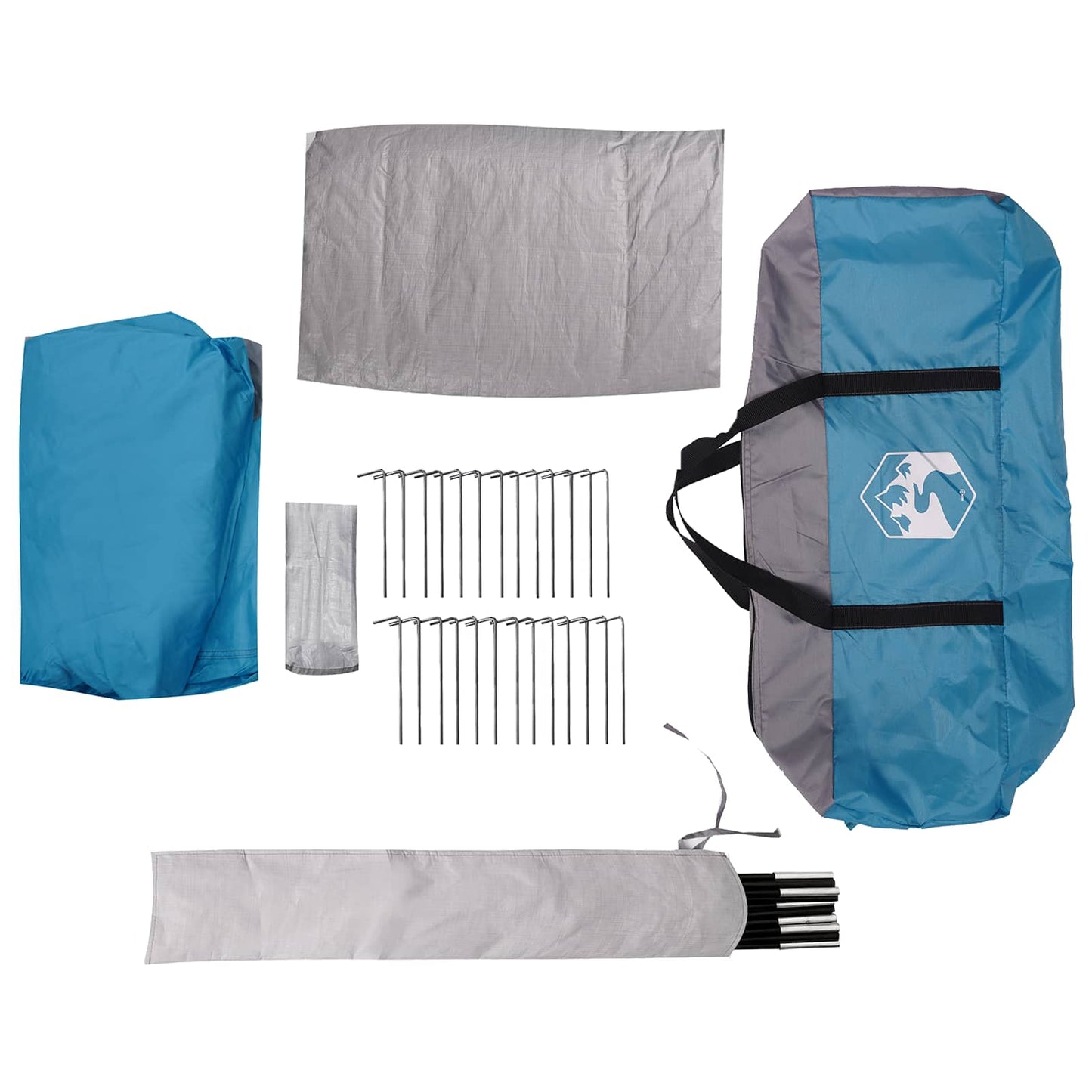 vidaXL Family Tent with Rainfly Water-resistant 18-Person Blue