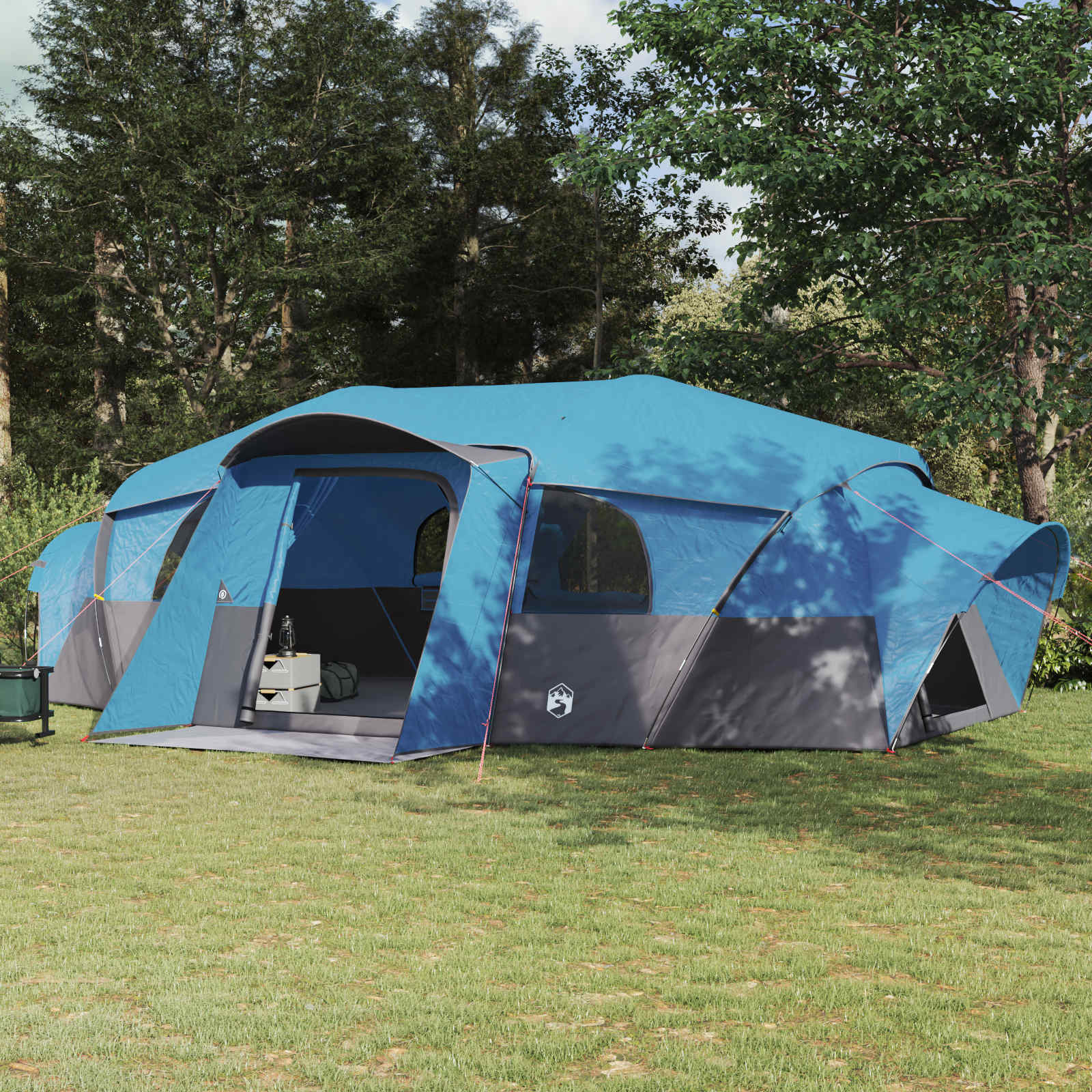 vidaXL Family Tent with Rainfly Water-resistant 18-Person Blue